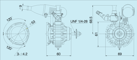 WANKEL ROTARY ENGINE Dimensions