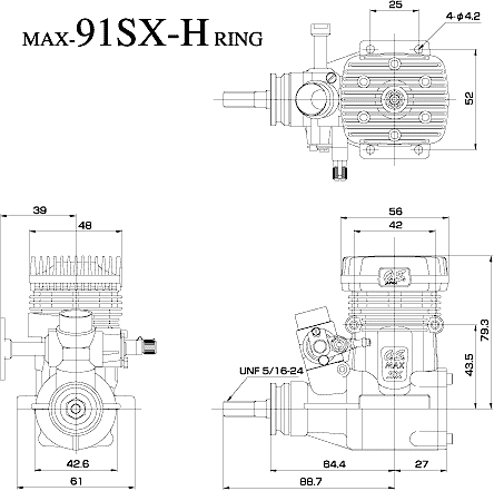 MAX-91SX-H RING / 三面図
